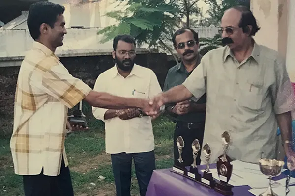 Award presentation moment from the BM Gafoor cartoon archive